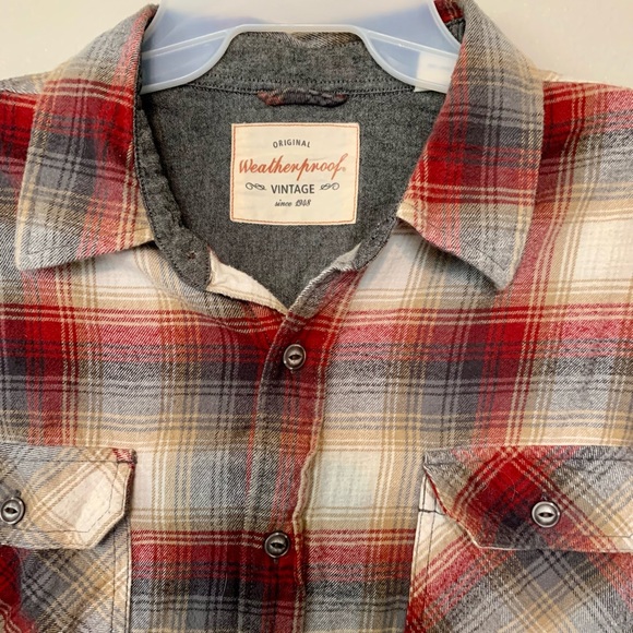 Vintage Weatherproof Mens Flannel Shirt  Sz XL - Picture 2 of 9